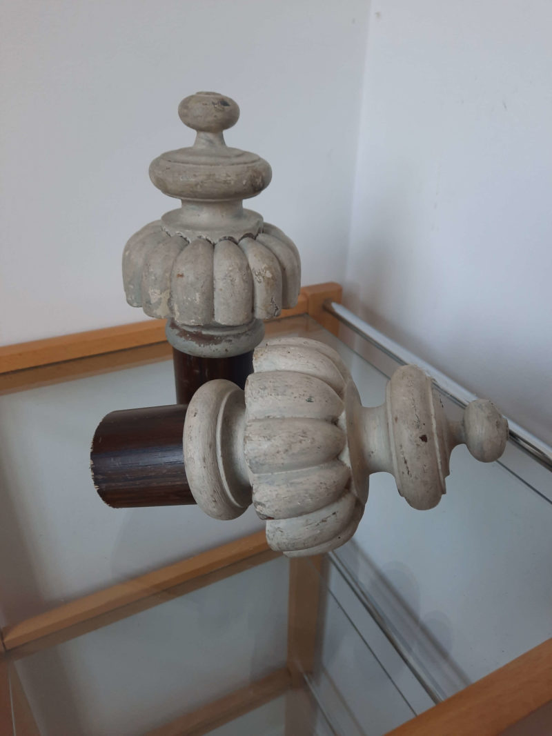 Antique painted finials - Image 2