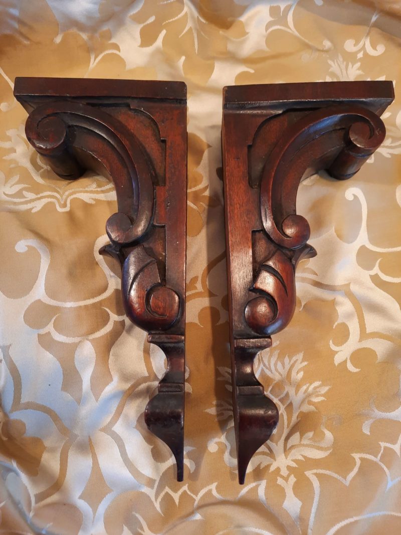 Carved shelf brackets